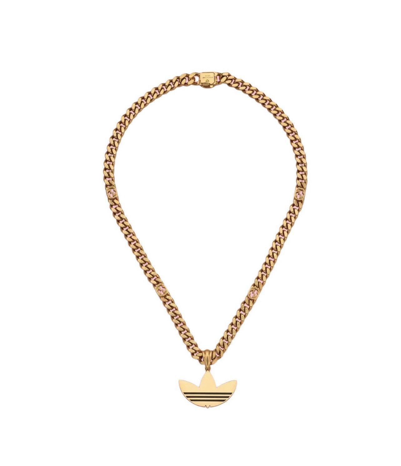 Gucci Enamel Gourmette Trefoil Small Pendant Necklace Size ONE SIZE - 14 Thumbnail