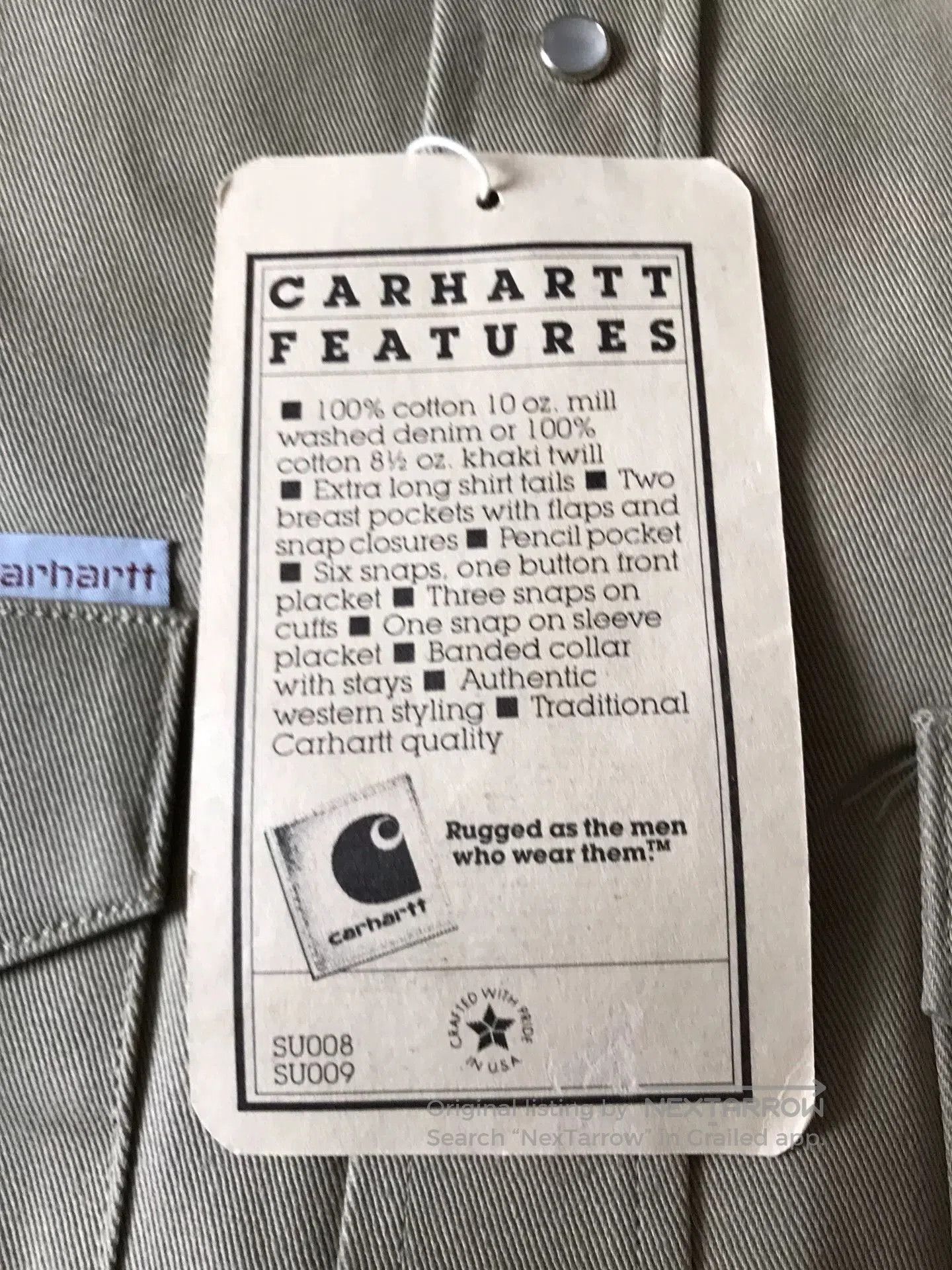 Carhartt 90s US Carhartt SU009 Beige Western Shirt. Size US M / EU 48-50 / 2 - 7 Thumbnail