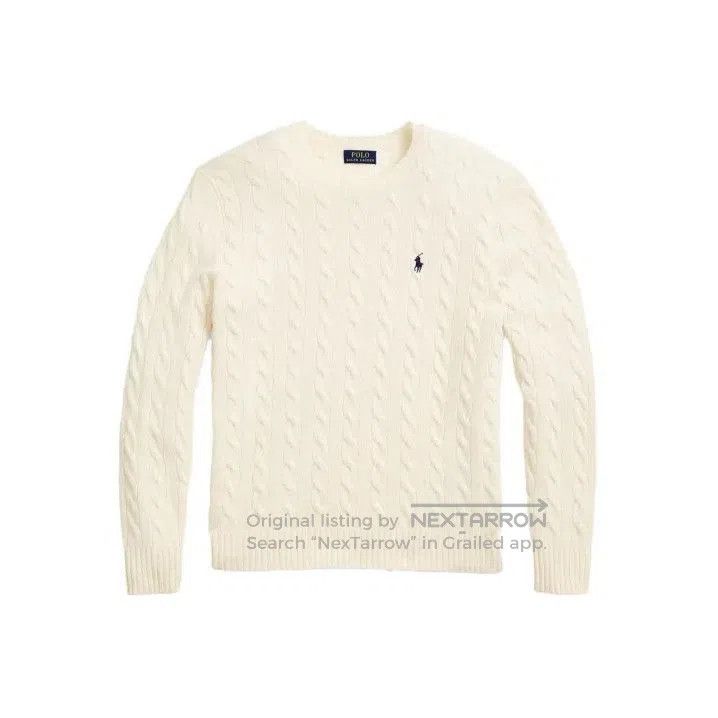 Polo Ralph Lauren Polo Ralph Lauren Solid Logo Cable Knit Sweater. Size US L / EU 52-54 / 3 - 1 Thumbnail