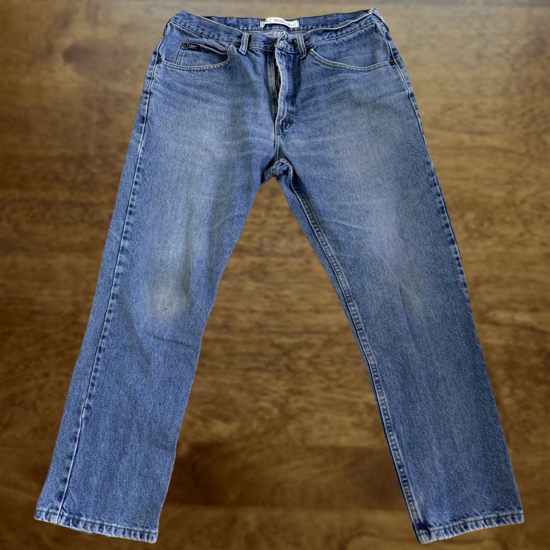 Lee Lee Regular Fit Jeans Mens 36x29 Medium Wash Blue Denim Straight Casual Size US 36 / EU 52 - 1 Thumbnail