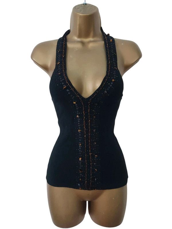 Vintage Vintage halterneck top Size M / US 6-8 / IT 42-44 - 1 Thumbnail