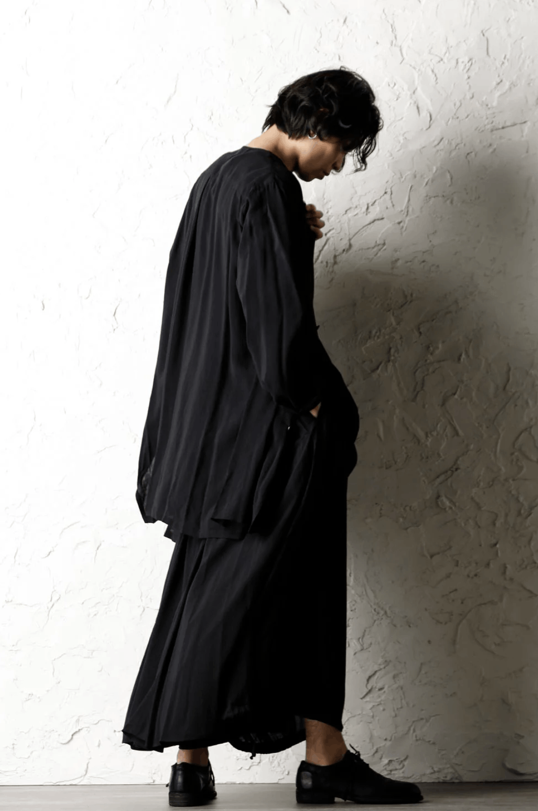CROW PANTS BLACK - Yohji Yamamoto POUR HOMME (ヨウジ