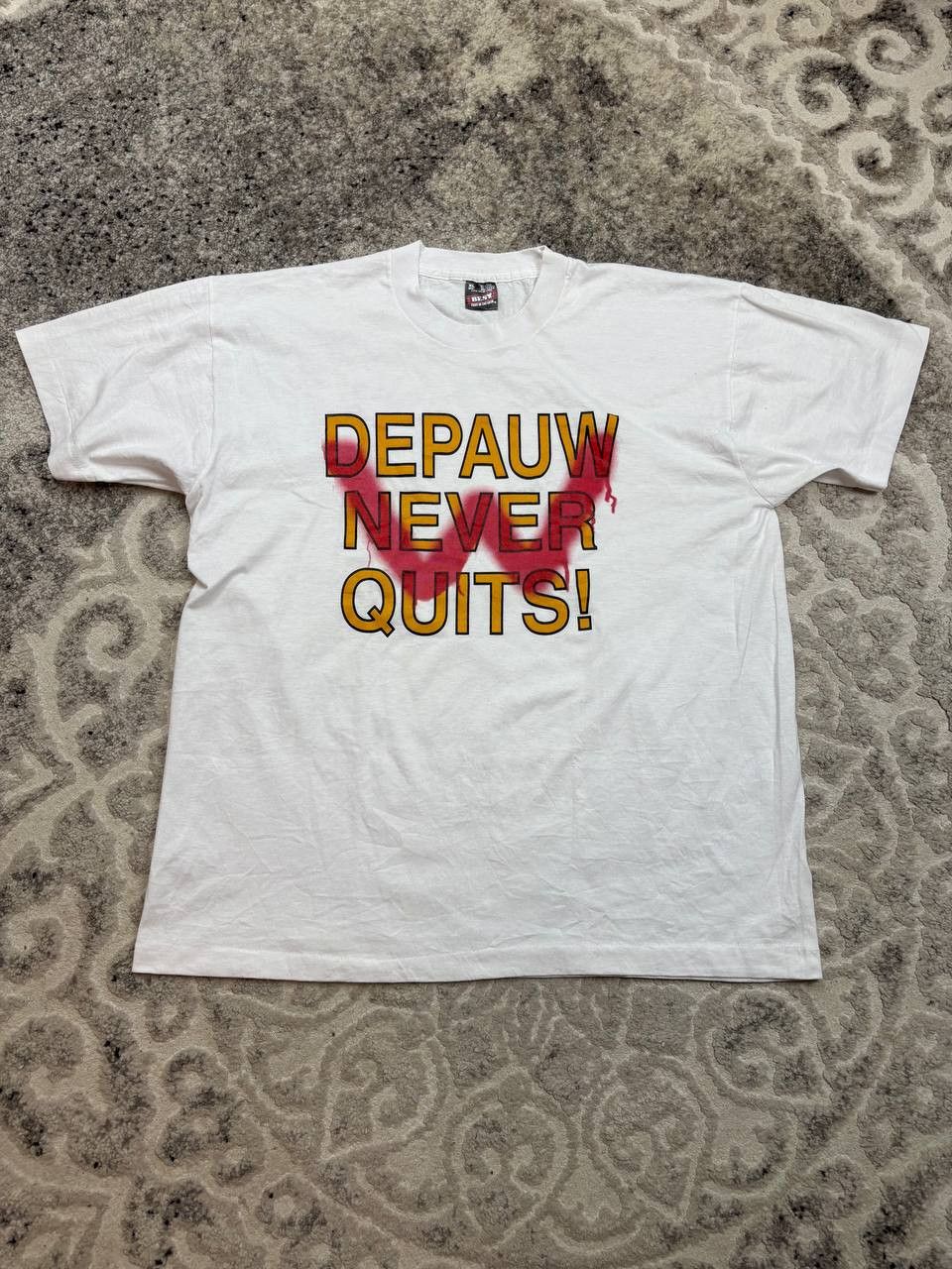 Vintage 90s DePauw University Single Stitch Tee Made in USA XL Size US XL / EU 56 / 4 - 9 Thumbnail