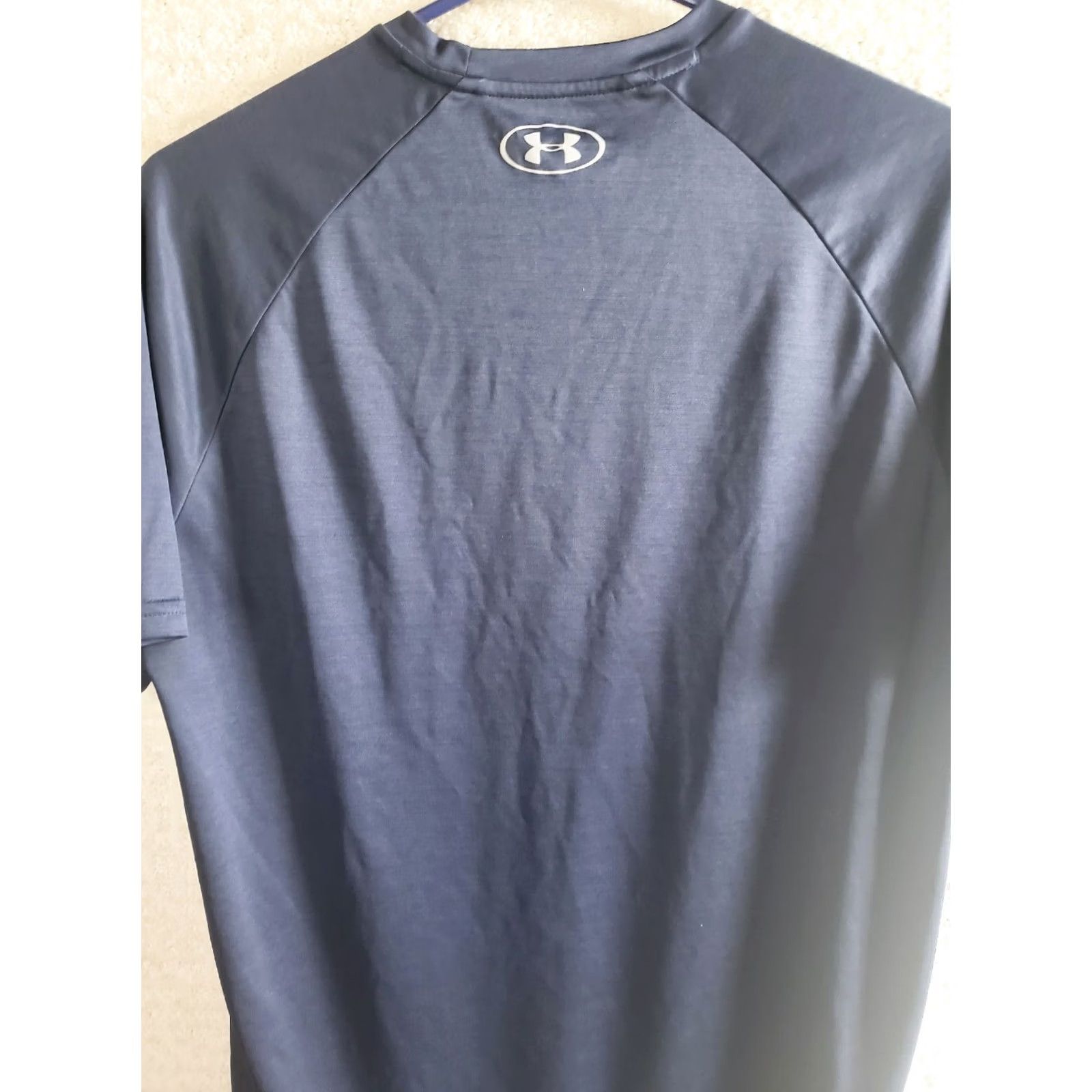 Under Armour UNDER ARMOUR HeatGear T-Shirt Navy Blue Short Sleeve Crew Neck Mens M Loose Fit Polyester Spandex UA Logo Basic Tee Men Size US M / EU 48-50 / 2 - 6 Thumbnail