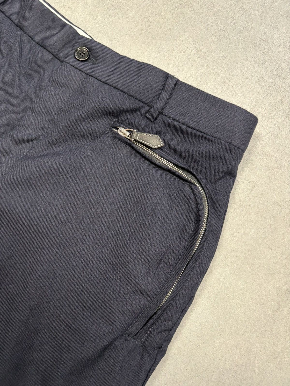 Burberry Burberry Avant-Garde Wool Trousers Curved Pockets Raw Hem 50 Size US 34 / EU 50 - 7 Thumbnail