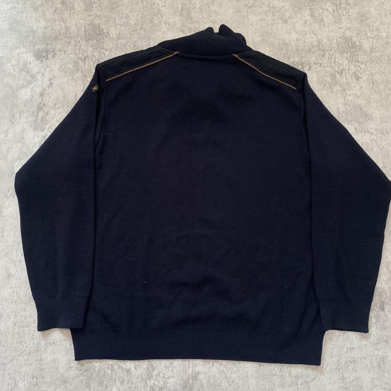 Paul & Shark 90s Merino Woll Navy blue vintage golf polo shirt Size US XL / EU 56 / 4 - 3 Thumbnail