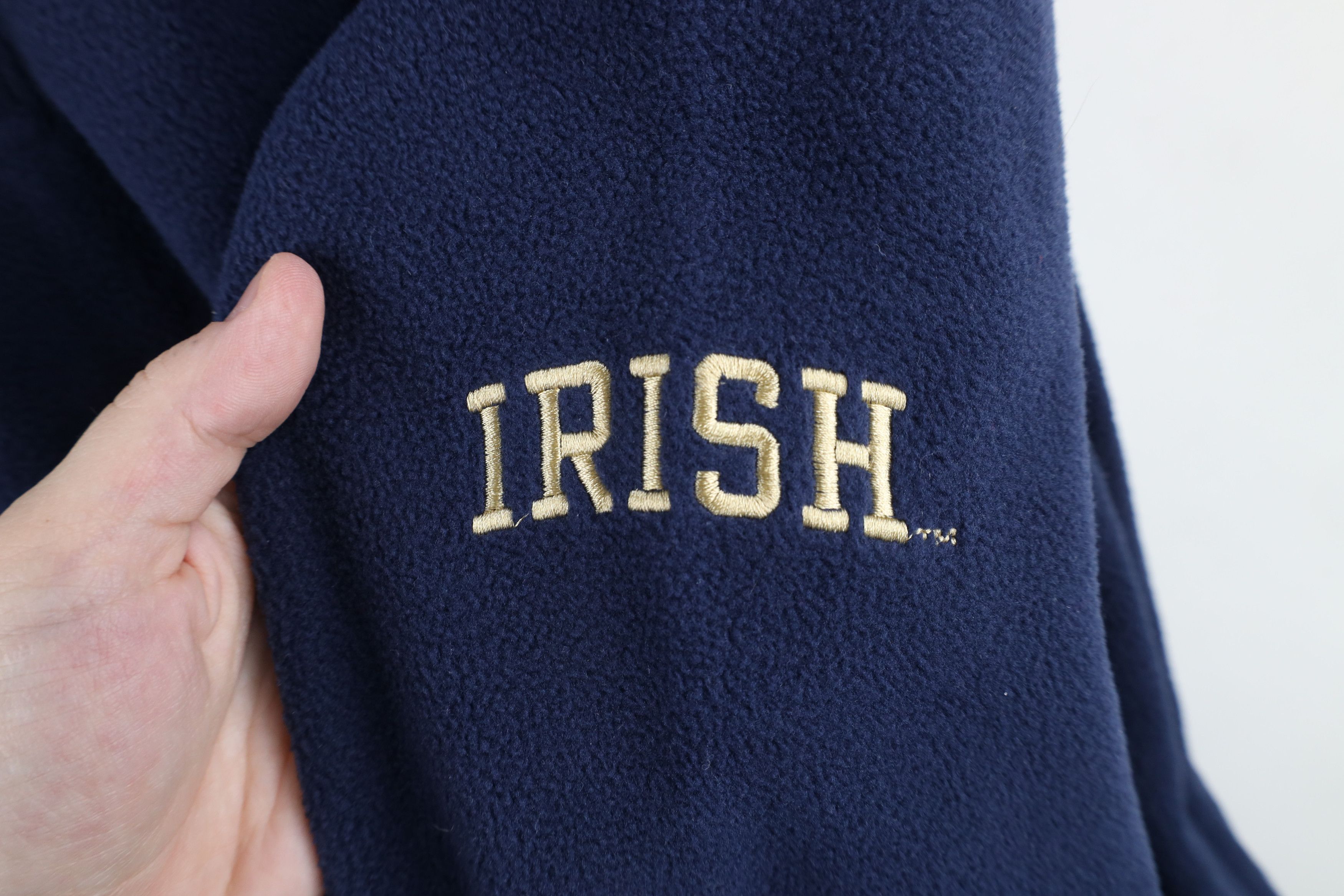 Vintage Vintage Notre Dame University Half Zip Fleece Sweater Blue Size US M / EU 48-50 / 2 - 5 Thumbnail