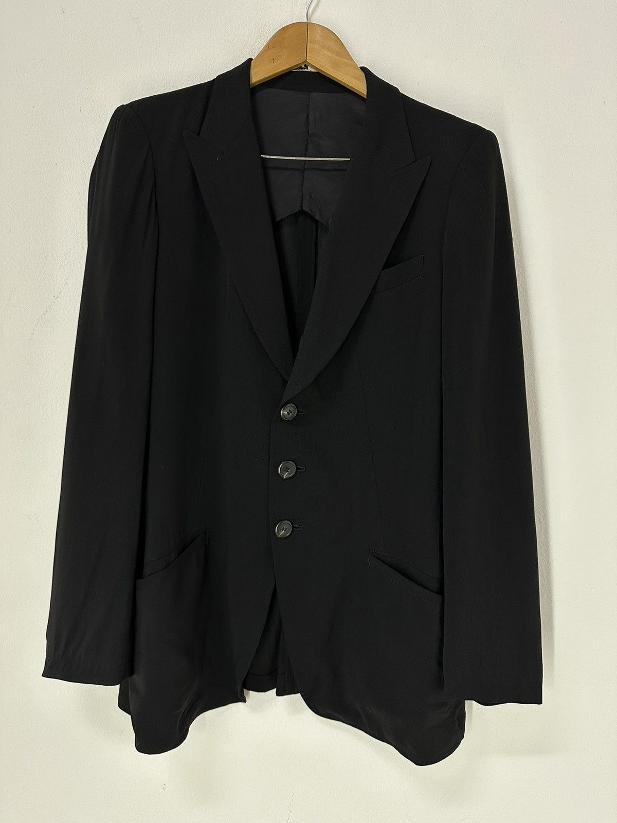 Yohji Yamamoto Yohji Yamamoto Y’s Rayon Jacket Design Rare Black Fashion Size US M / EU 48-50 / 2 - 4 Thumbnail