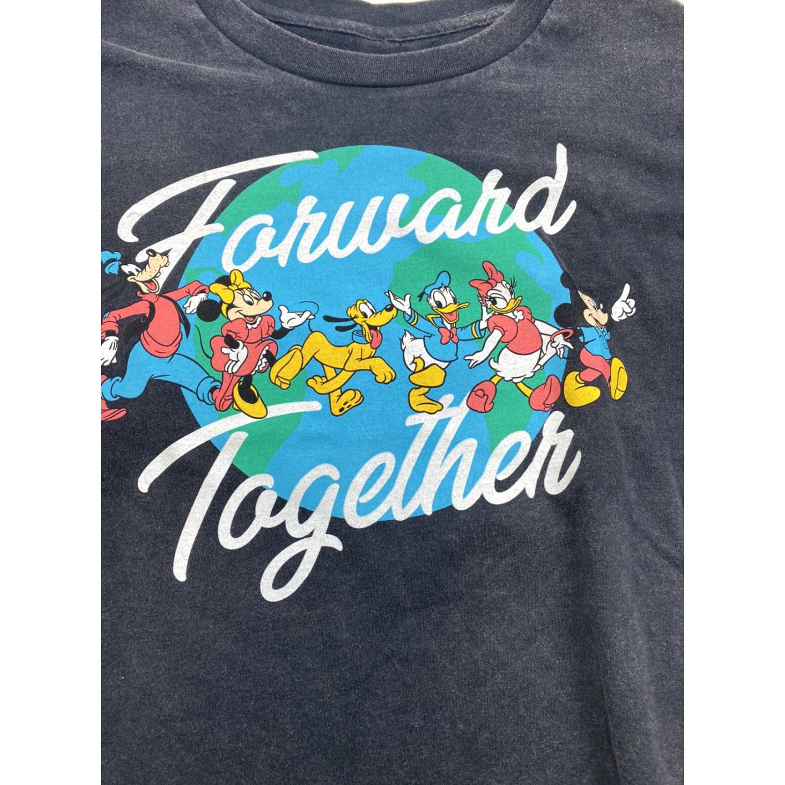 Disney VINTAGE Disney Shirt Womens XS Forward Together Crop Top Gray Crew Neck Short Sleeve Cropped Women XS Disney Size XS / US 0-2 / IT 36-38 - 2 Thumbnail