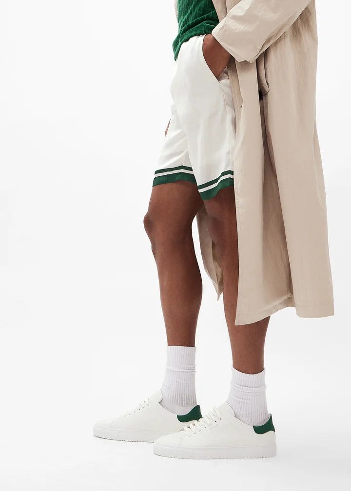 Axel Arigato o1s22i1n0925 Clean 90 Leather Sneakers in White/Green Size US 8 / EU 41 - 2 Thumbnail