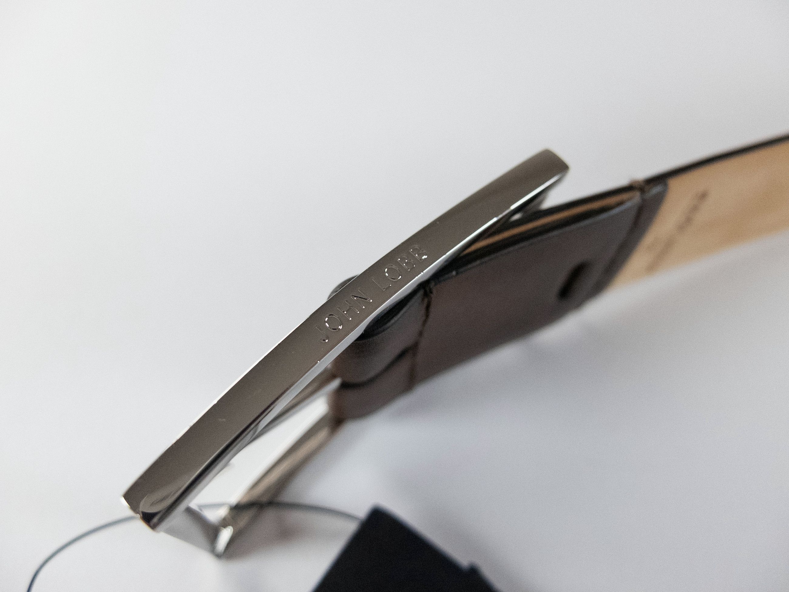 John Lobb JOHN LOBB palladium buckle brown leather belt 110 authentic Size 42 - 3 Thumbnail