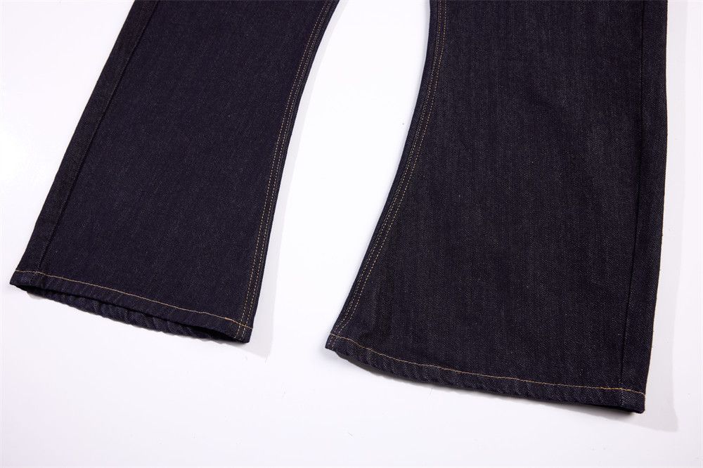 Jean hippie trendy loose wide-leg straight-leg cross-over jeans Size US 32 / EU 48 - 5 Thumbnail