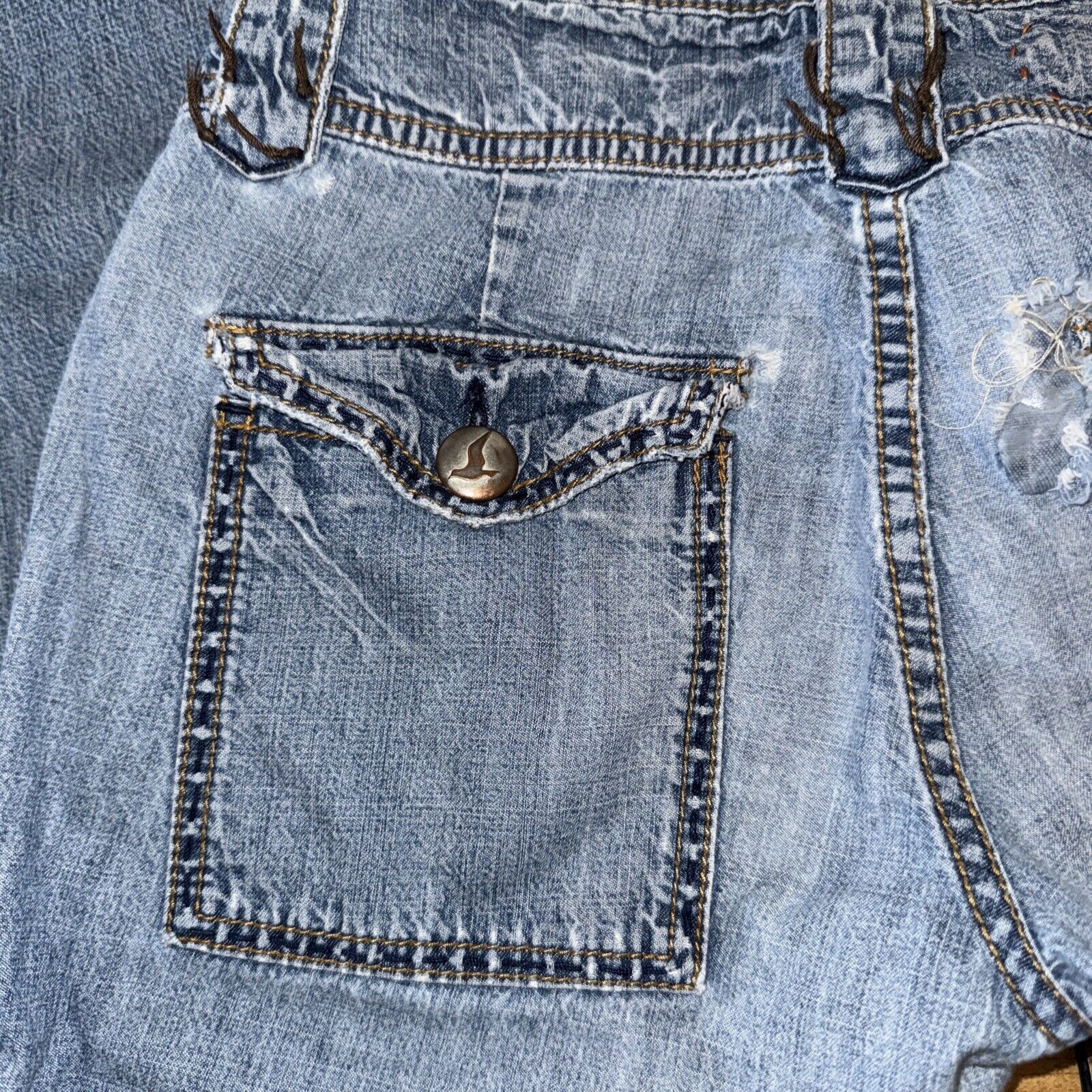 Free People × Grunt Style × Vintage Women’s Free People Y2K Style Jeans Blue Size 26x32 Size 26" / US 2 / IT 38 - 6 Thumbnail