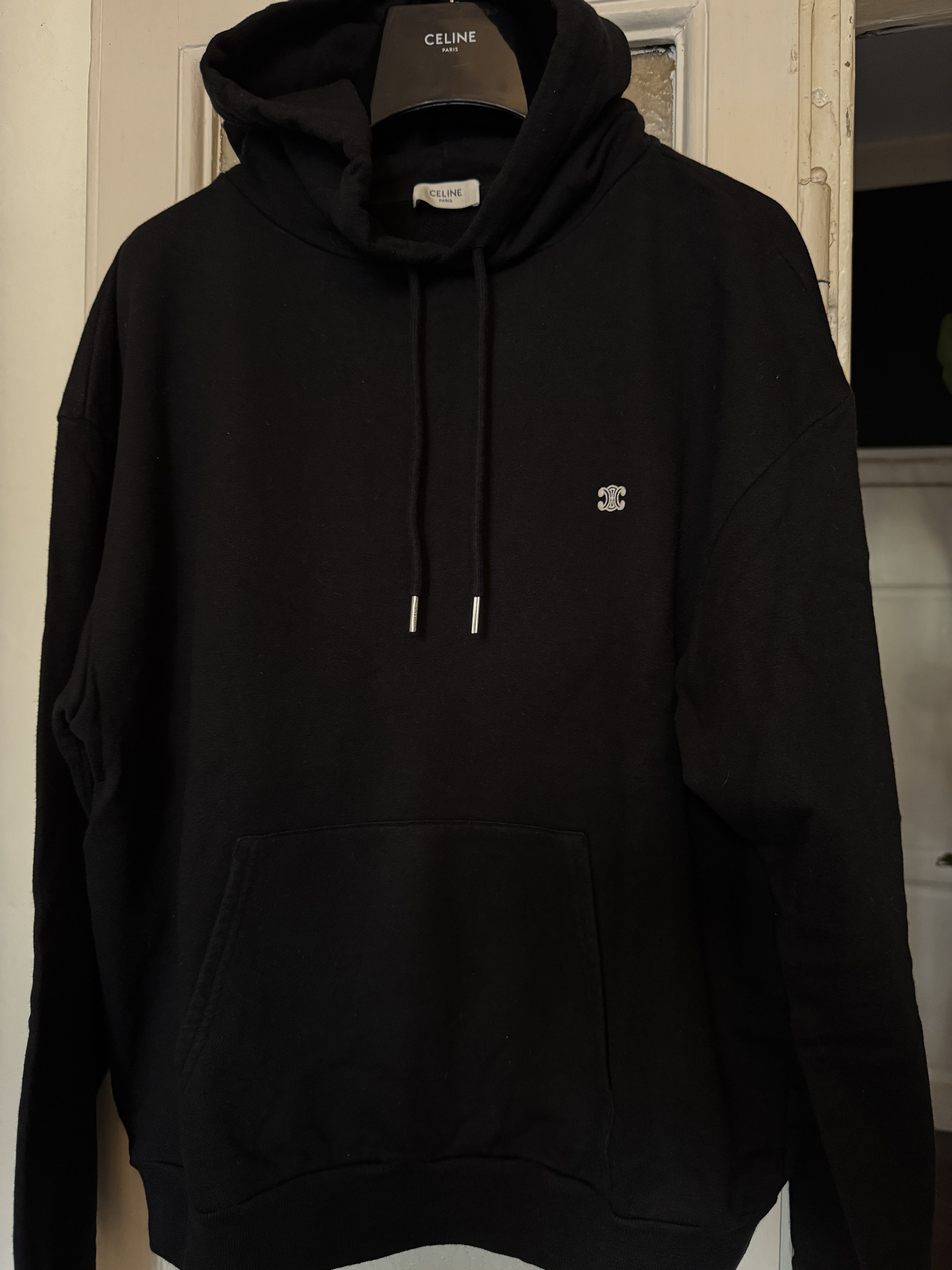Celine × Hedi Slimane TRIOMPHE LOOSE HOODIE IN CASHMERE COTTON Size US M / EU 48-50 / 2 - 3 Thumbnail