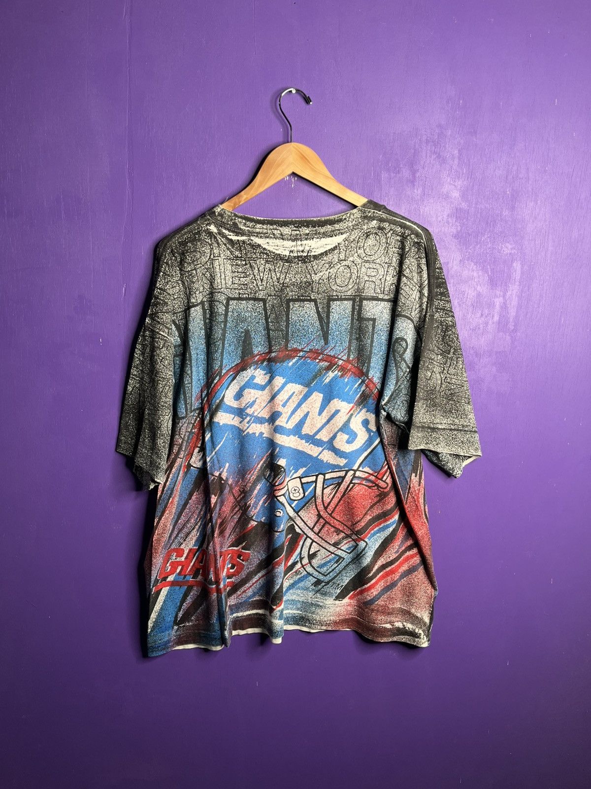 NBA × NFL × Vintage Vintage 90s Magic Johnson New York giants AOP t-shirt Size US XL / EU 56 / 4 - 2 Thumbnail
