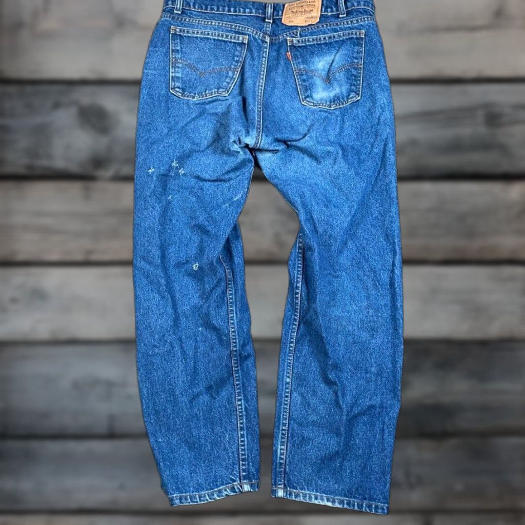 Levi's VINTAGE Levi's 505 Jeans - Regular Straight Leg Denim for Men - 37W x 28L, Blue, 1980s Grunge Classic, Mid Rise, Zip Fly, 5-Pocket, Cotton Size US 38 / EU 54 - 1 Thumbnail