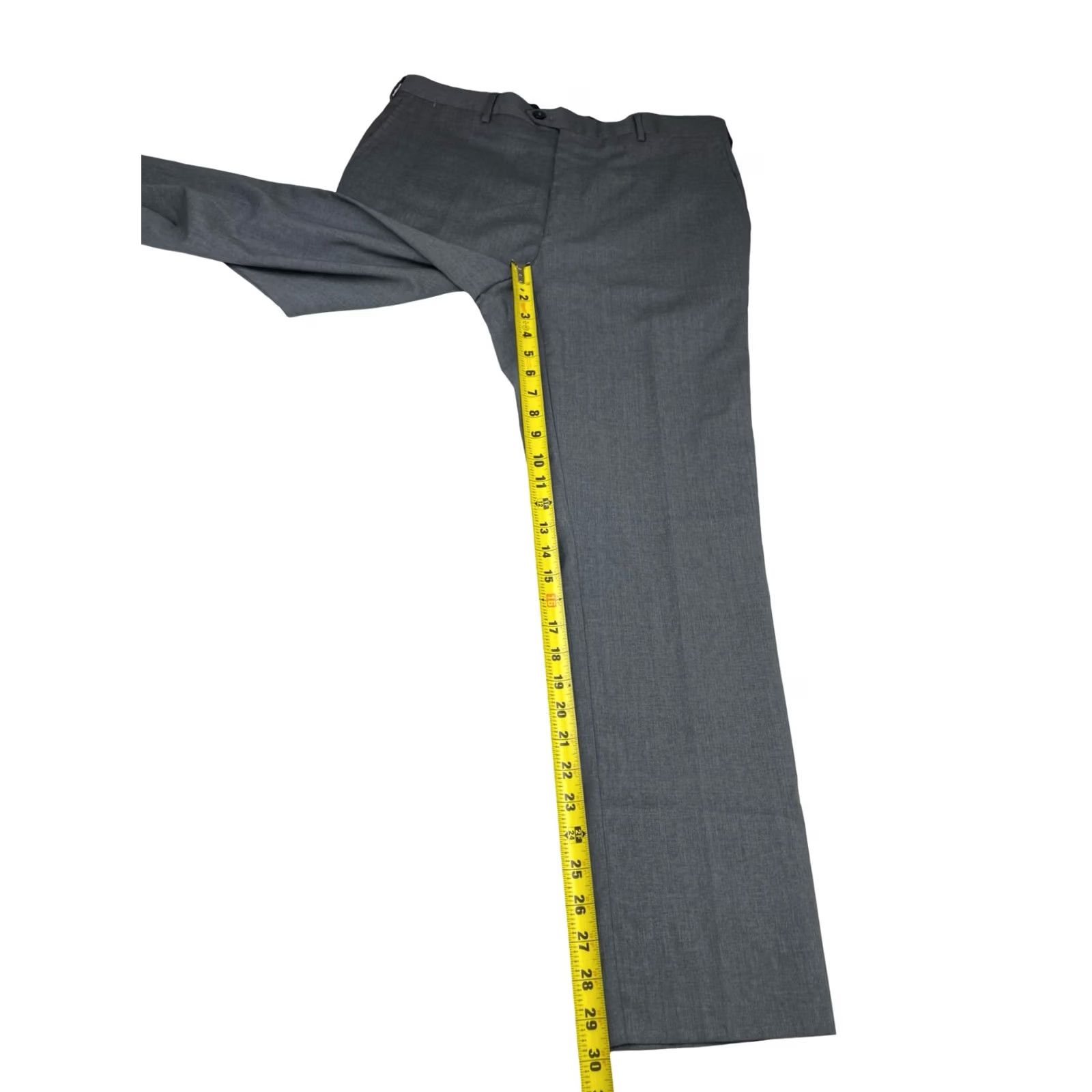 Valentino Valentino Men’s Dress Pants Gray 100% Wool Flat Front 34x30 Italy Mens Straight Pants Size US 34 / EU 50 - 6 Thumbnail