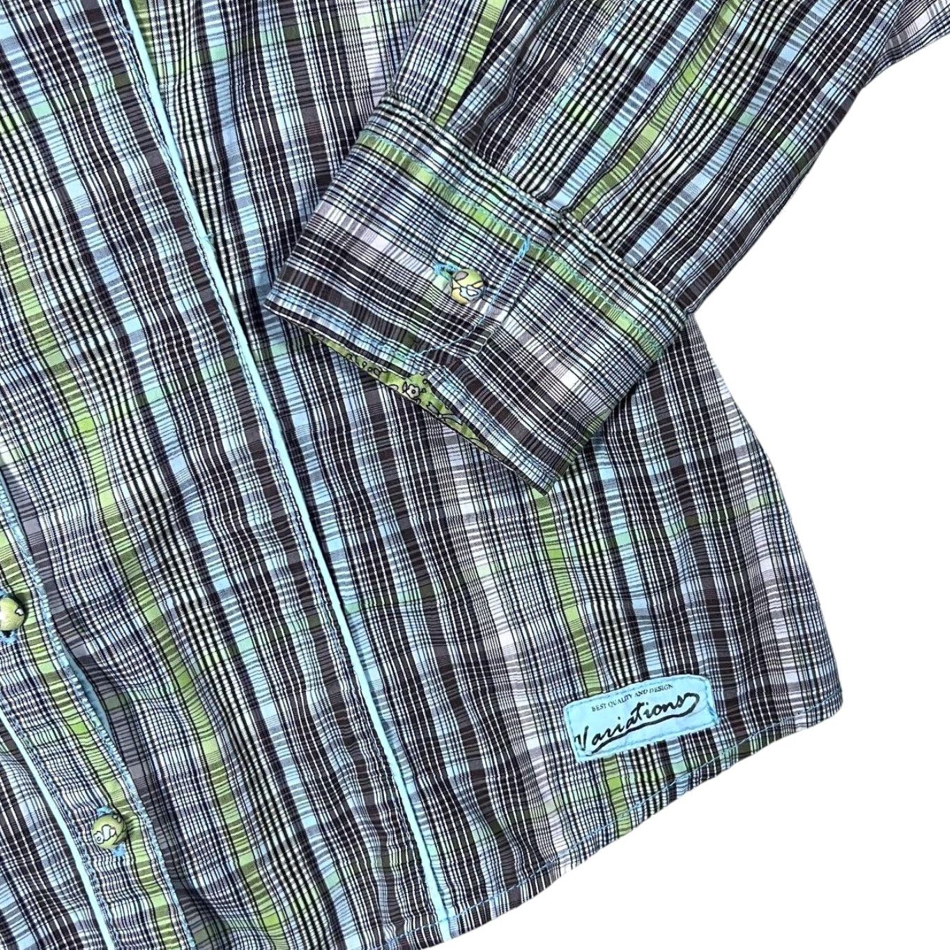 Vintage Take It As It Is Western Multi Check Cotton Long Sleeve Shirt Womens GB 14 M Multicoloured Check Shirt Womens) Size XL / US 12-14 / IT 48-50 - 3 Thumbnail