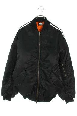 image of Balenciaga O1Srvl11E0224 Adidas Bomber Light Bomber Nylon In Black, Men's (Size Small)