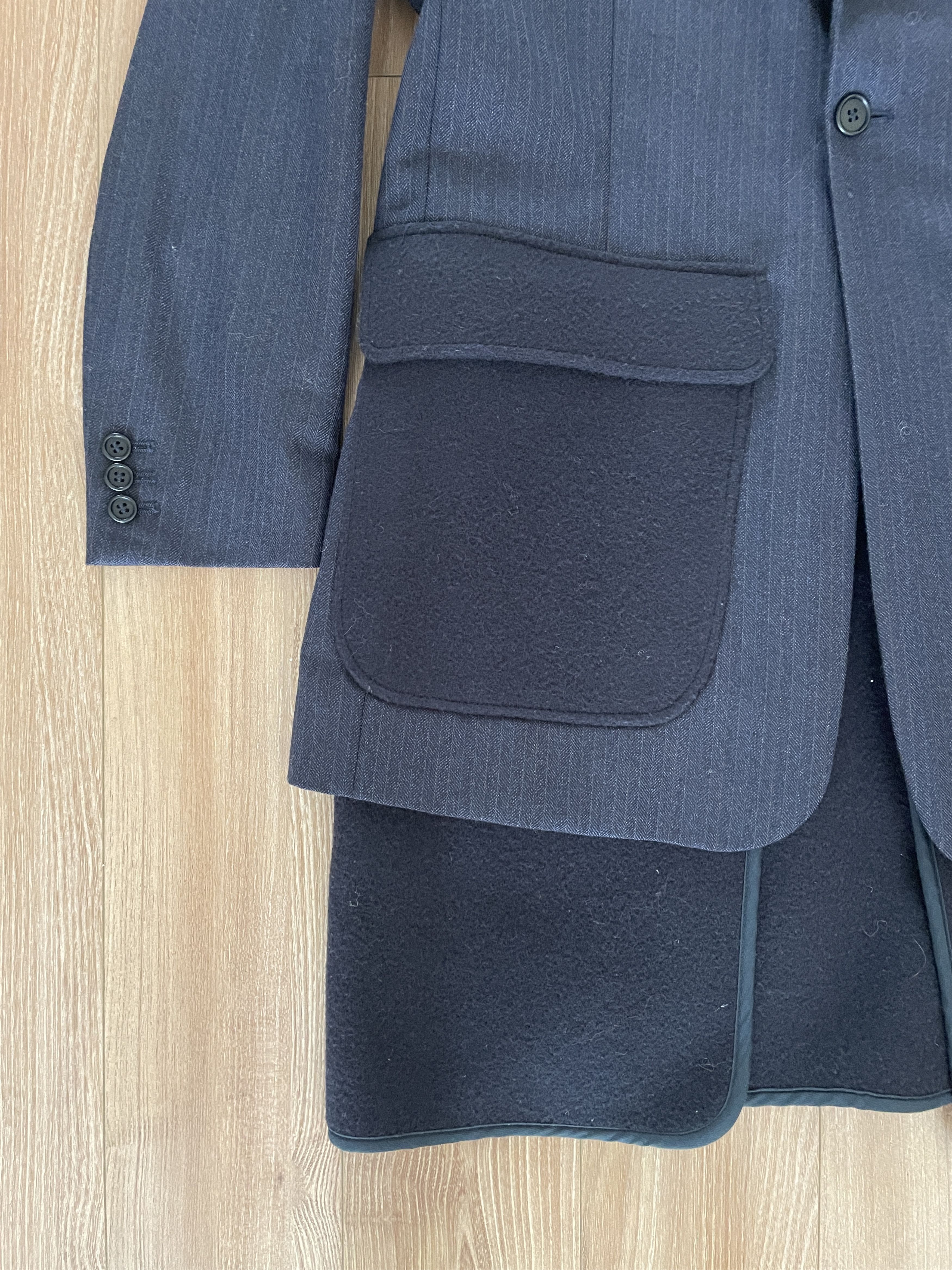 Acne Studios Acne Studios X Moon Lambswool Pinstripe Blazer Size US S / EU 44-46 / 1 - 2 Thumbnail
