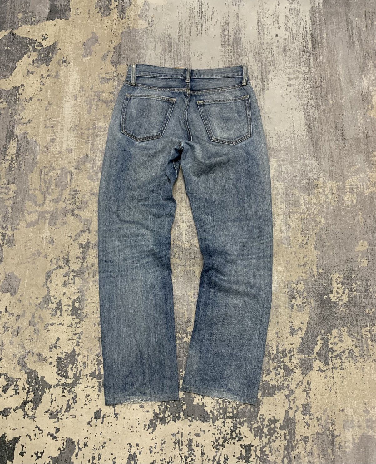 Japanese Brand Vintage Uniqlo Faded Blue Washed Denim W29x30 Size US 29 - 6 Thumbnail