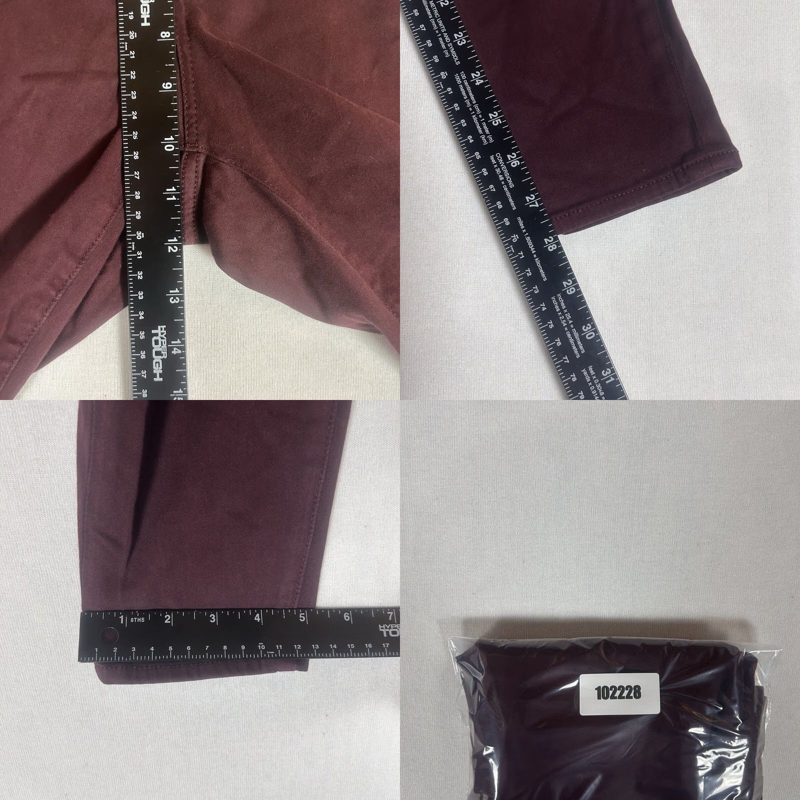 Madewell Madewell 9" High Riser Skinny Jeans Womens 29 Maroon Denim Regular Rise Skinny Jeans (Madewell High Riser Skinny) Womens 29 Maroon Red Jeans Size 29" - 8 Thumbnail