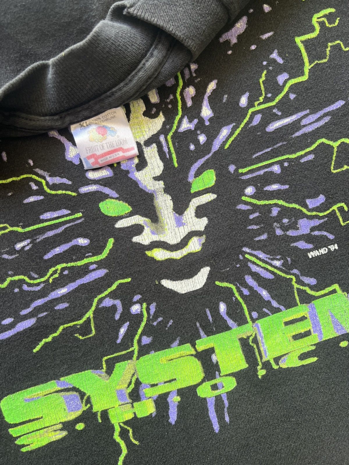 Fruit Of The Loom × Vintage VTG 1994 System Shock Video Game Tee Shirt Promo Bioshock Size US XL / EU 56 / 4 - 4 Thumbnail