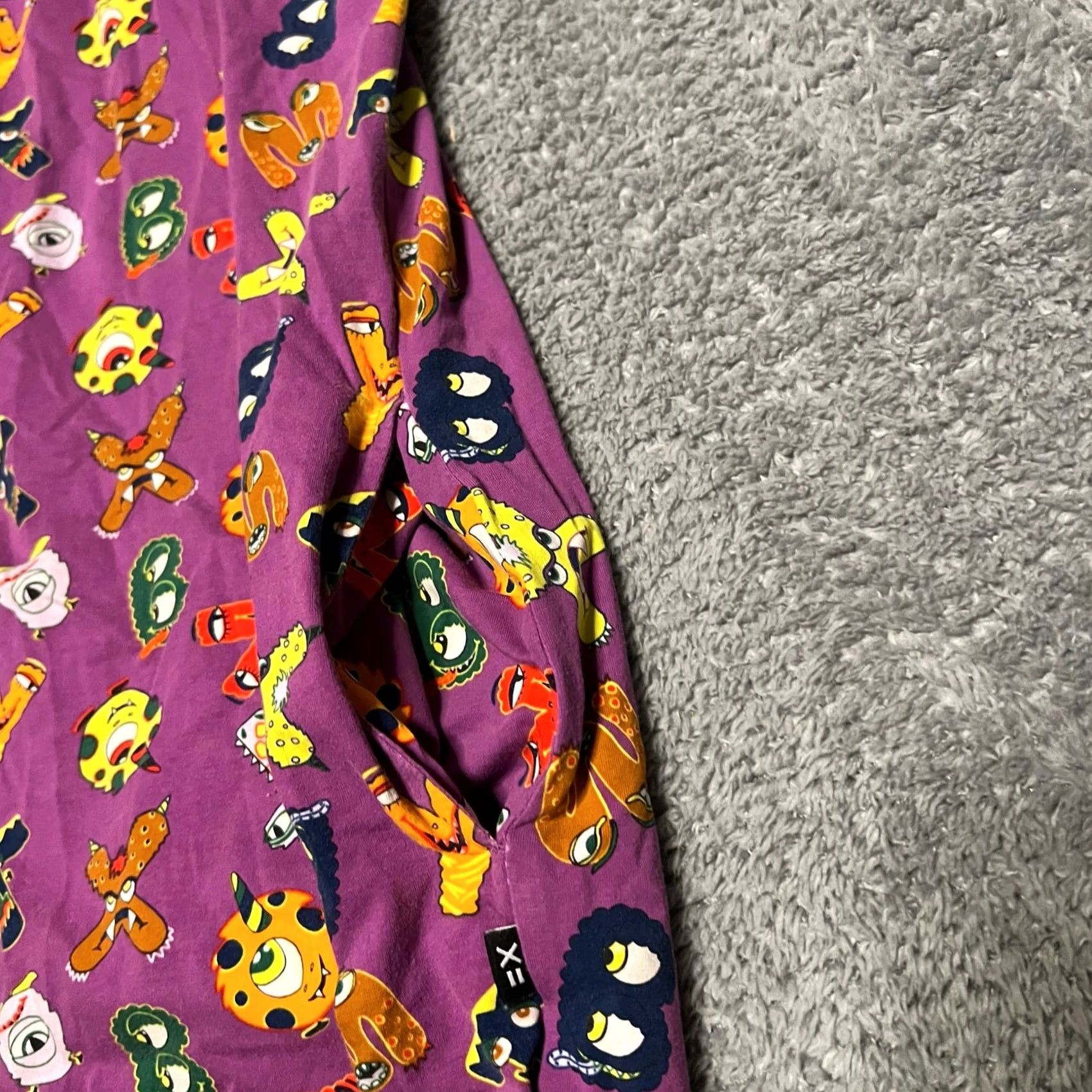 Vintage Tomboy X Pajamas One Piece Womens 3XL Purple All Over Print Alphabet Animal Size ONE SIZE - 5 Thumbnail