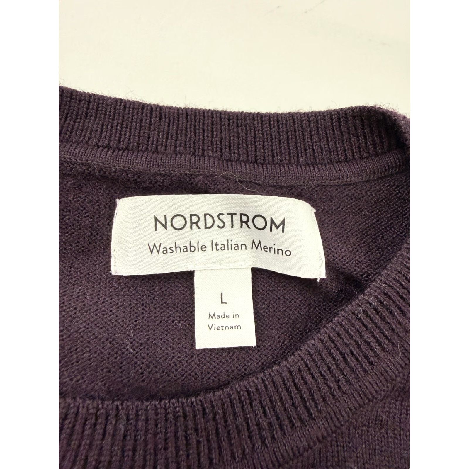 Nordstrom Nordstrom Mens Large Purple Merino Wool Crewneck Knit Pullover Sweater Casual Size US L / EU 52-54 / 3 - 7 Thumbnail