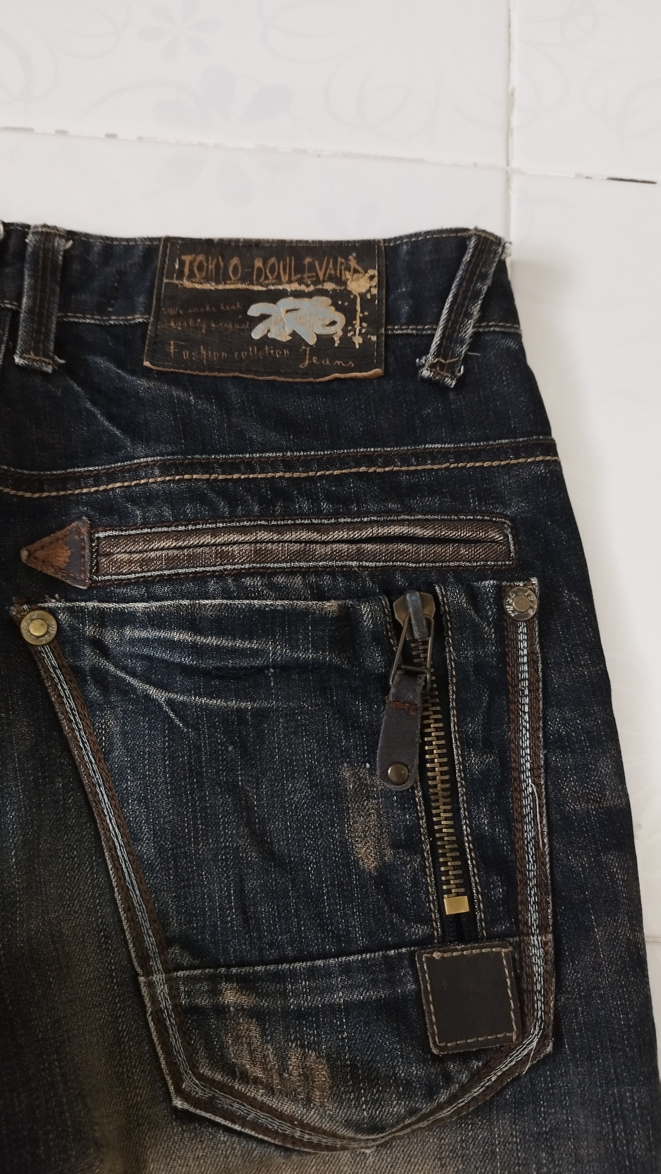 Japanese Brand Tokyo CROXX jeans distressed Size US 30 / EU 46 - 8 Thumbnail
