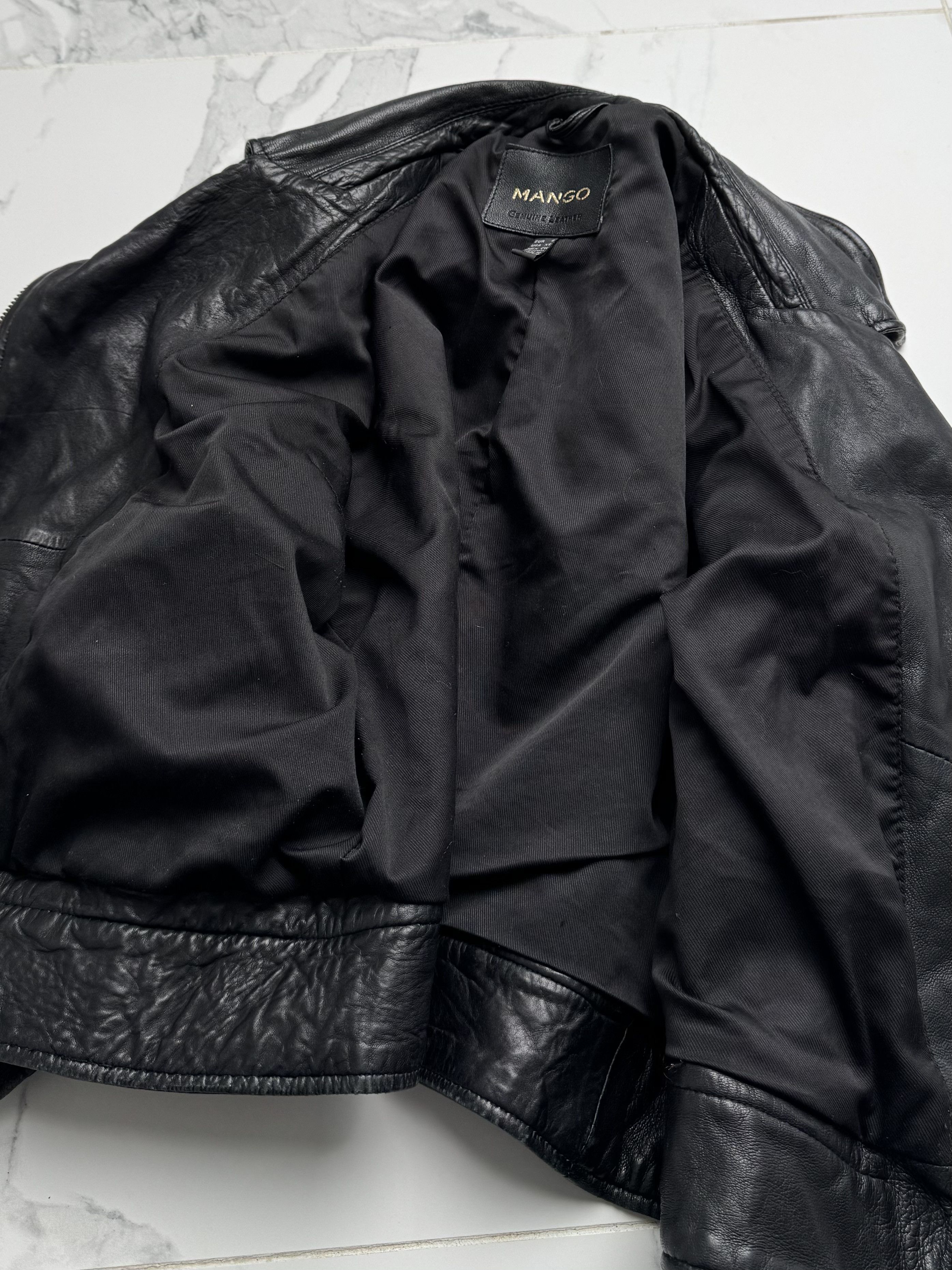 Genuine Leather Y2K Leather Biker Jacket Womens Cropped Moto Slim Fit Zip Size XS / US 0-2 / IT 36-38 - 9 Thumbnail