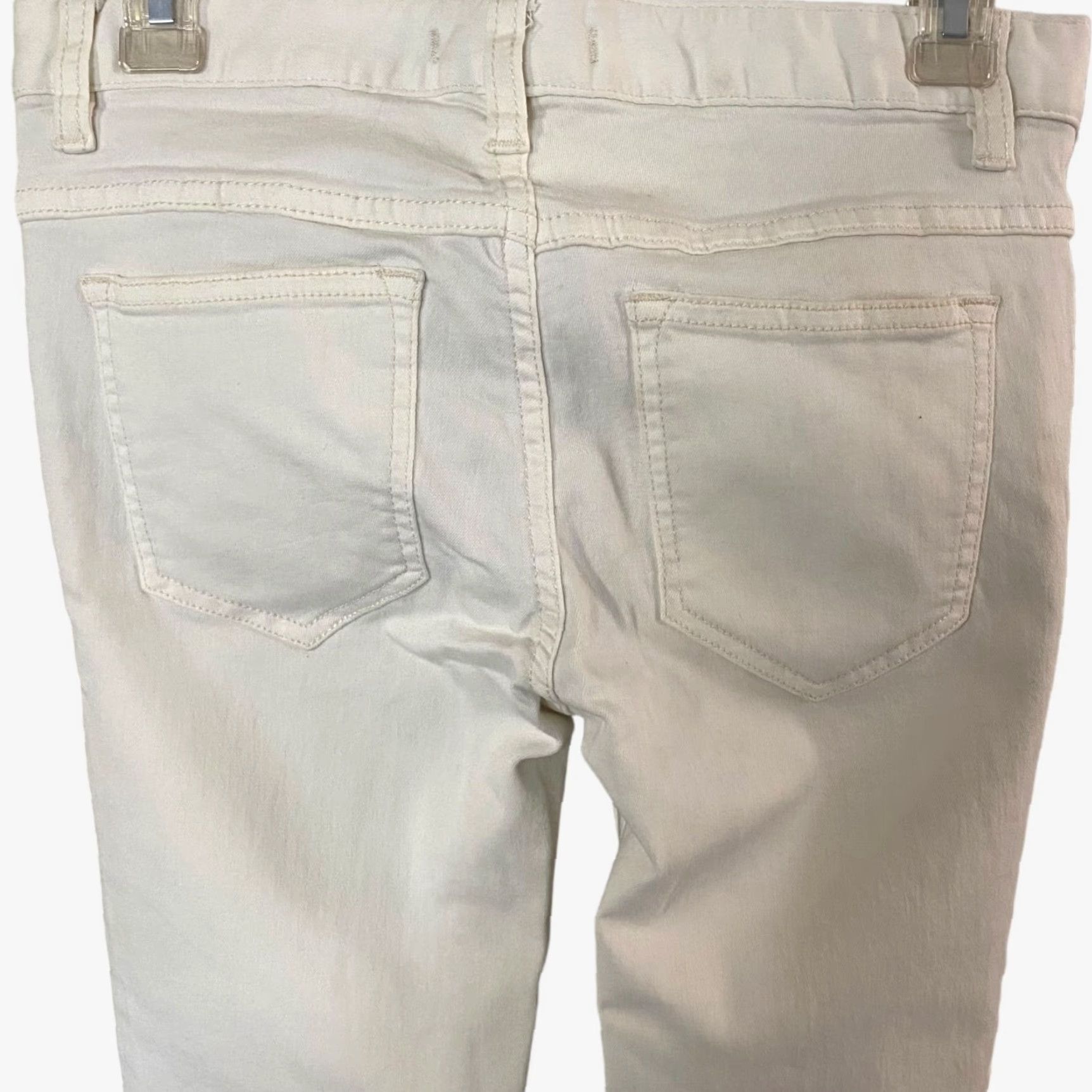 Free People Free People Jeans Womens Mid-Rise Skinny Ankle White Denim Stretch Distressed 26 Size 26" / US 2 / IT 38 - 6 Thumbnail