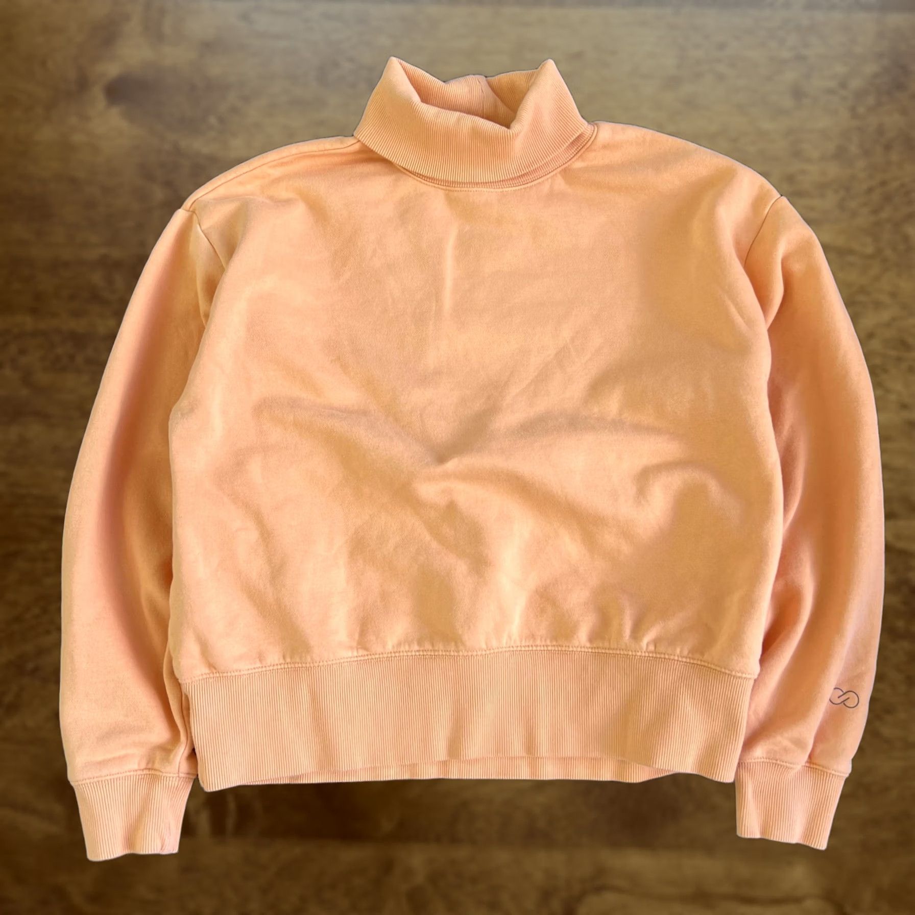 Vintage CALIA Sweatshirt Womens Small Orange Turtleneck Fleece Pullover Athletic Top Size S / US 4 / IT 40 - 1 Thumbnail