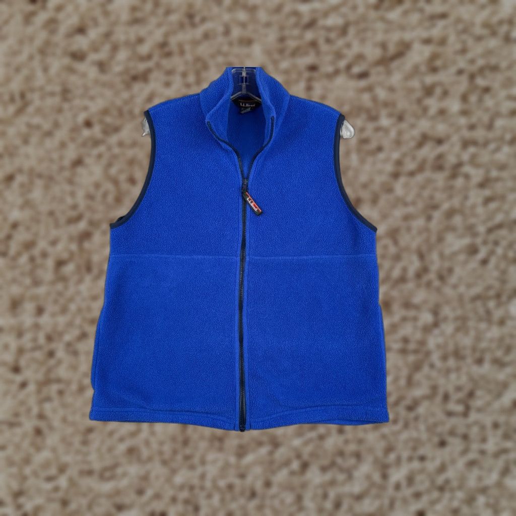 Vintage VINTAGELL Bean Vest Womens Small Blue Full Zip Sleeveless Mock Neck Polyester Fleece Size S / US 4 / IT 40 - 1 Thumbnail