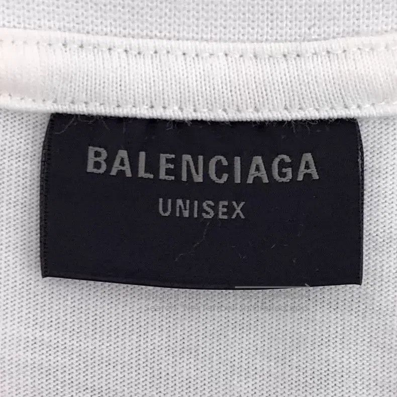 Balenciaga Balenciaga White Logo Letter Printed Cotton Round Neck Sho Size US S / EU 44-46 / 1 - 7 Thumbnail
