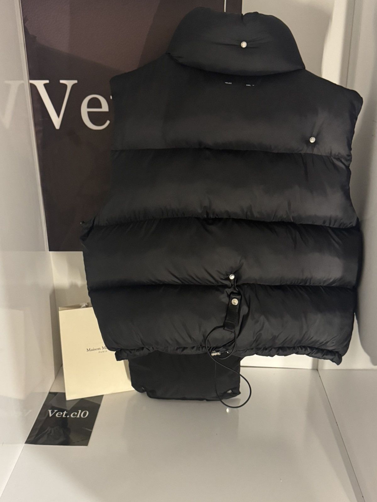 ✅Heliot Emil Black Padded Asymmetric Vest 50