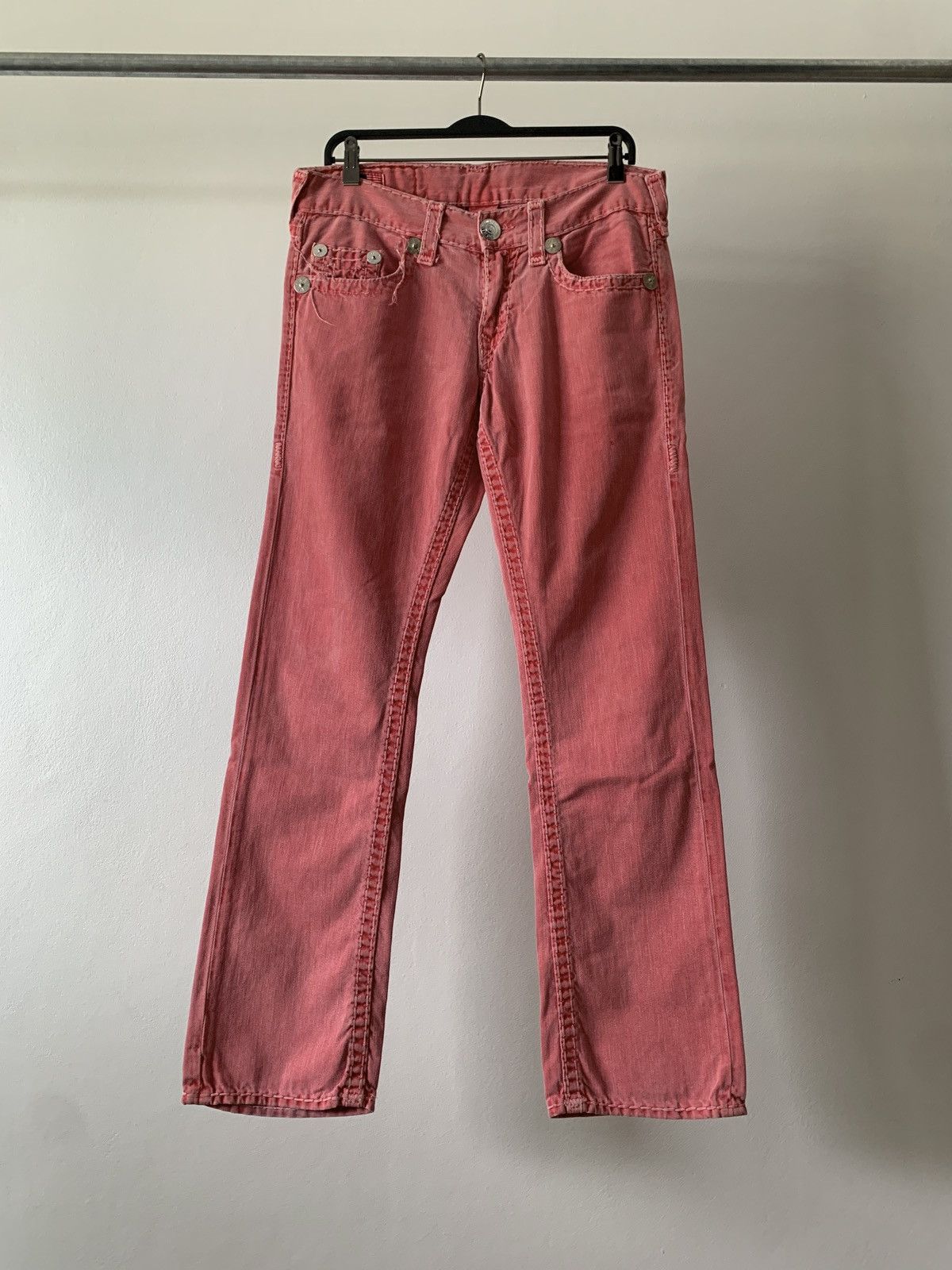 Japanese Brand VINTAGE TRUE RELIGION BOBBY SUPER T JEANS Size US 34 / EU 50 - 1 Thumbnail
