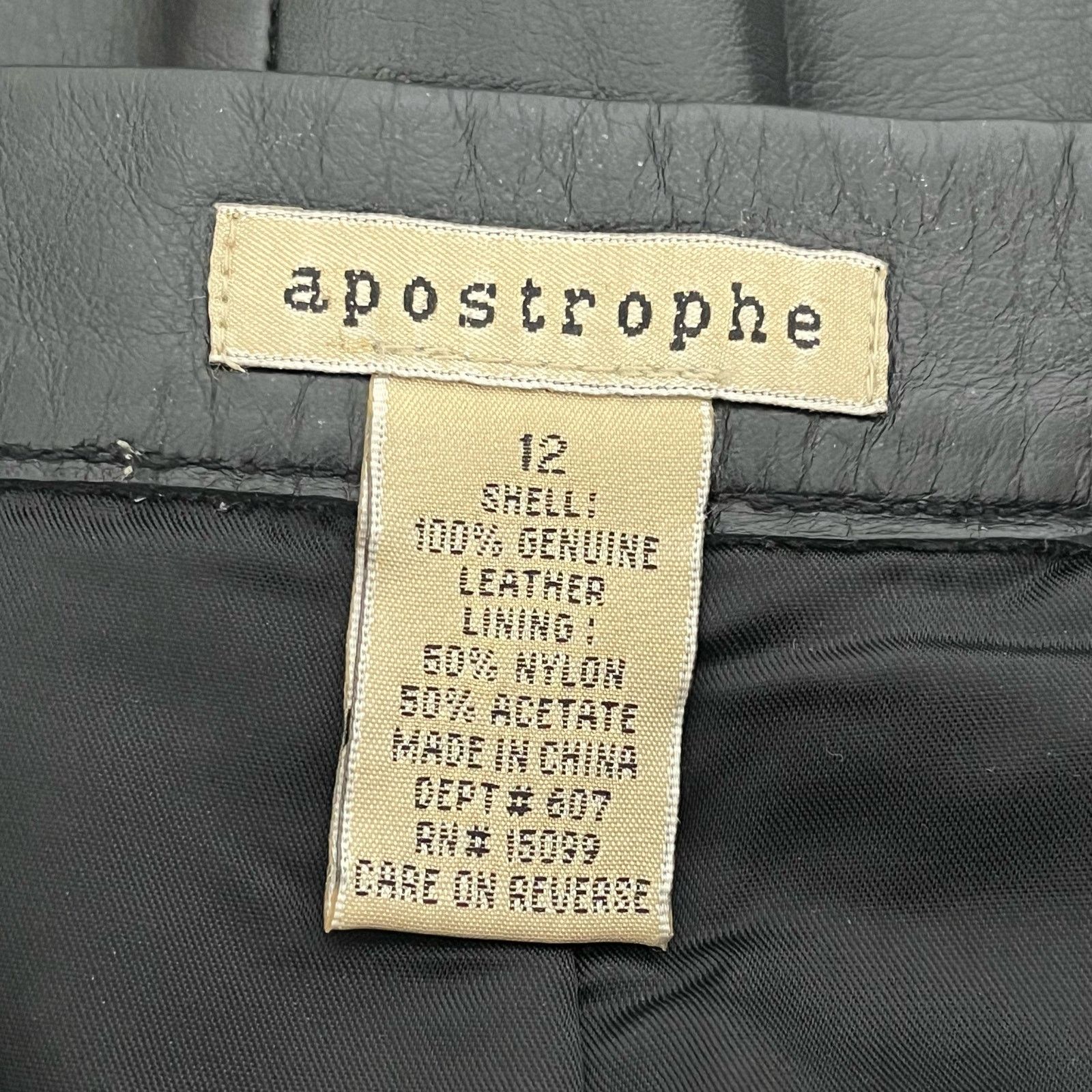 Other Apostrophe Black Leather Skirt Size 12 Size 30" / US 8 / IT 44 - 7 Thumbnail