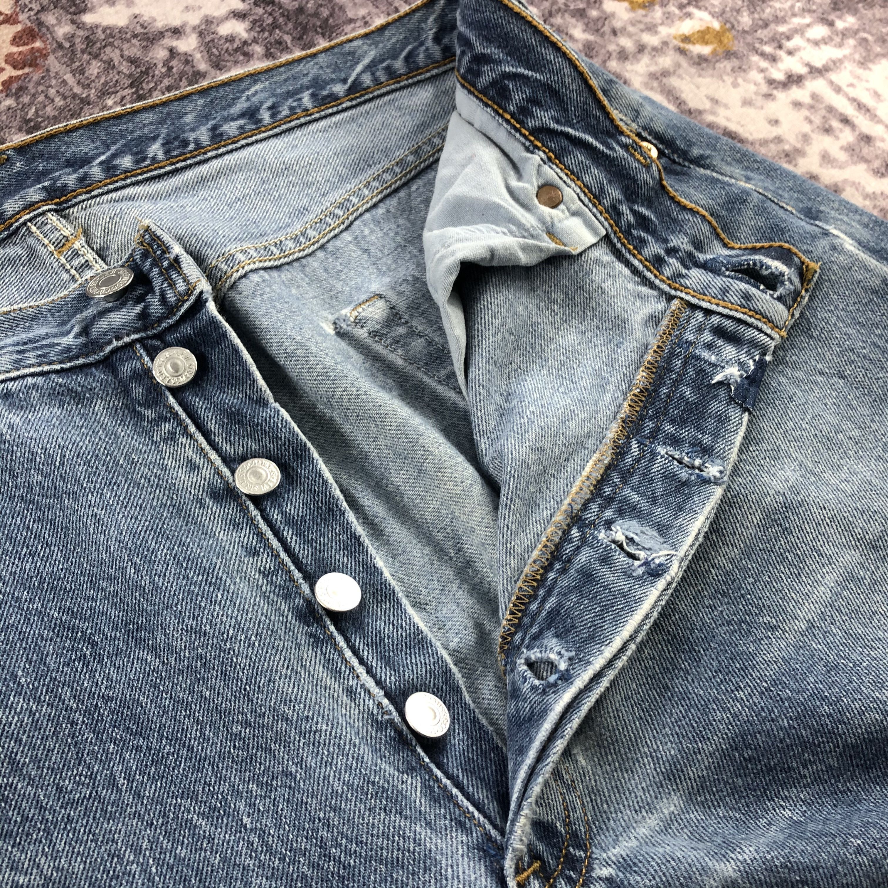 Levi's 90s Vintage Blue Wash Levis 501 Jeans-JM2747 Size US 36 / EU 52 - 13 Thumbnail