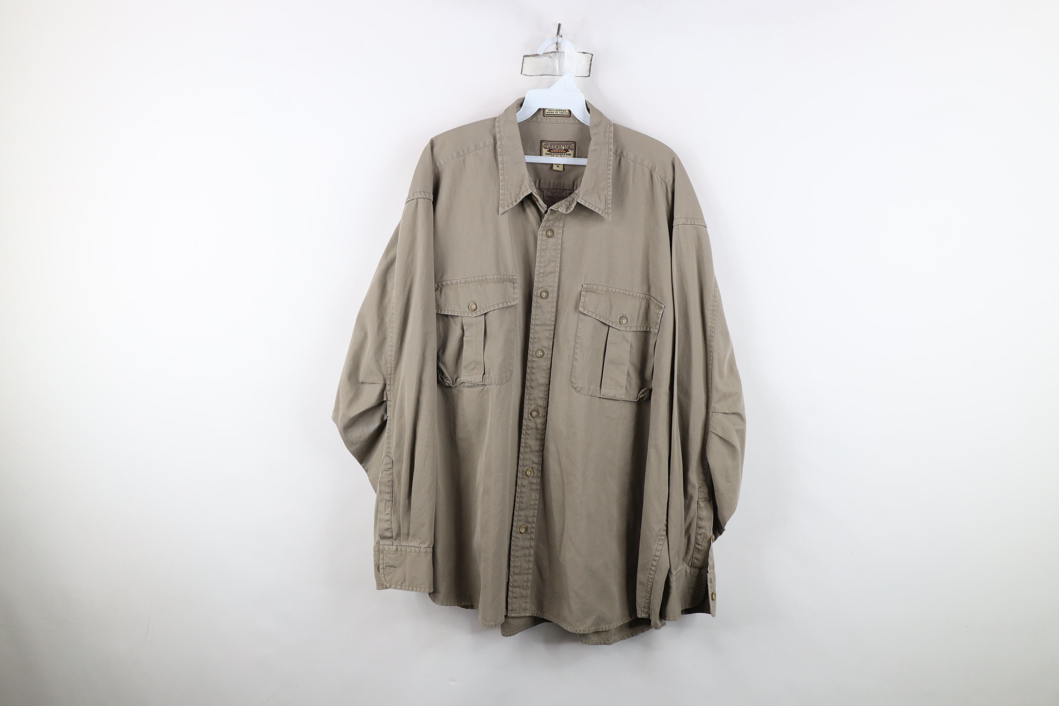 Cabelas Vintage 90s Y2K Cabelas Safari Bush Button Shirt Beige Size US XL / EU 56 / 4 - 1 Thumbnail