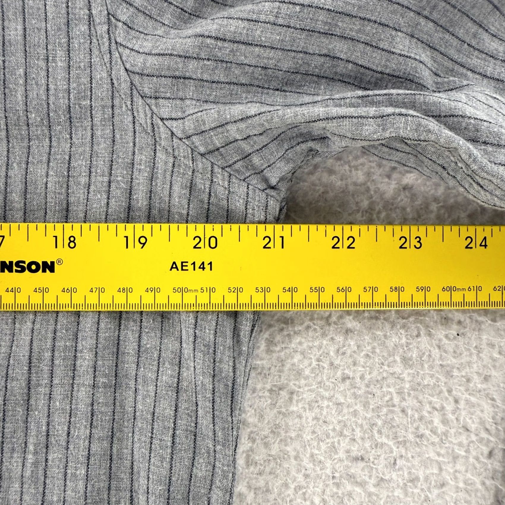 Theory Theory Button-Up Shirt Mens M Gray Striped 100% Cotton Casual Long Sleeve Size US M / EU 48-50 / 2 - 5 Thumbnail