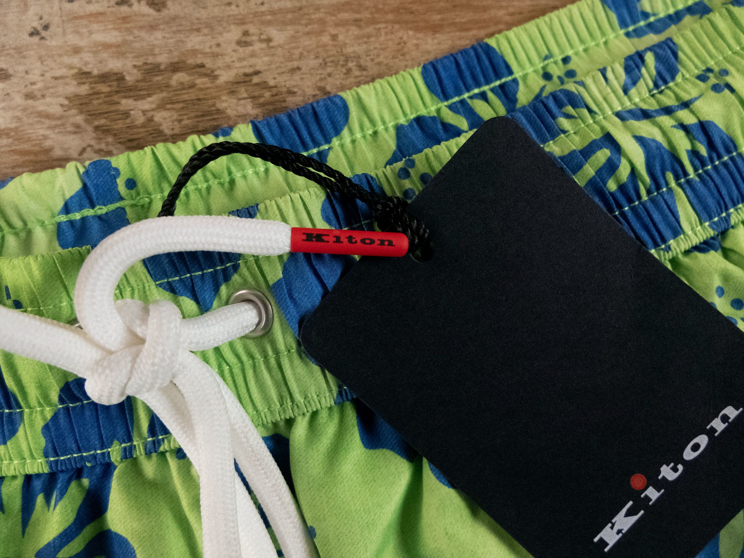 Kiton KITON Napoli green & blue floral print nylon swim shorts XL Size US 36 / EU 52 - 5 Thumbnail