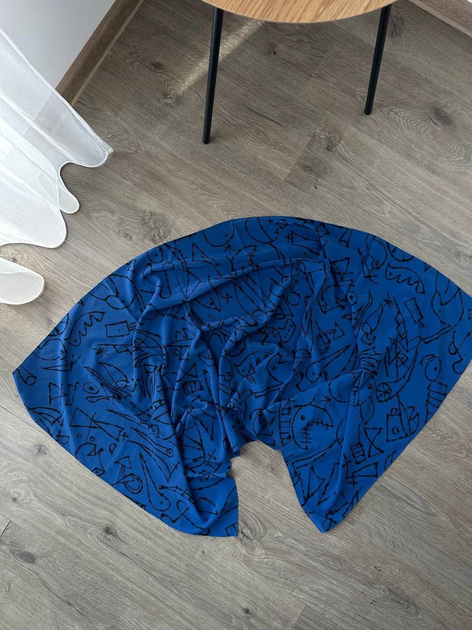 Japanese Brand × Vintage Vintage Japanese Fabric Fortune Zurich Blue Scarf Size ONE SIZE - 10 Thumbnail