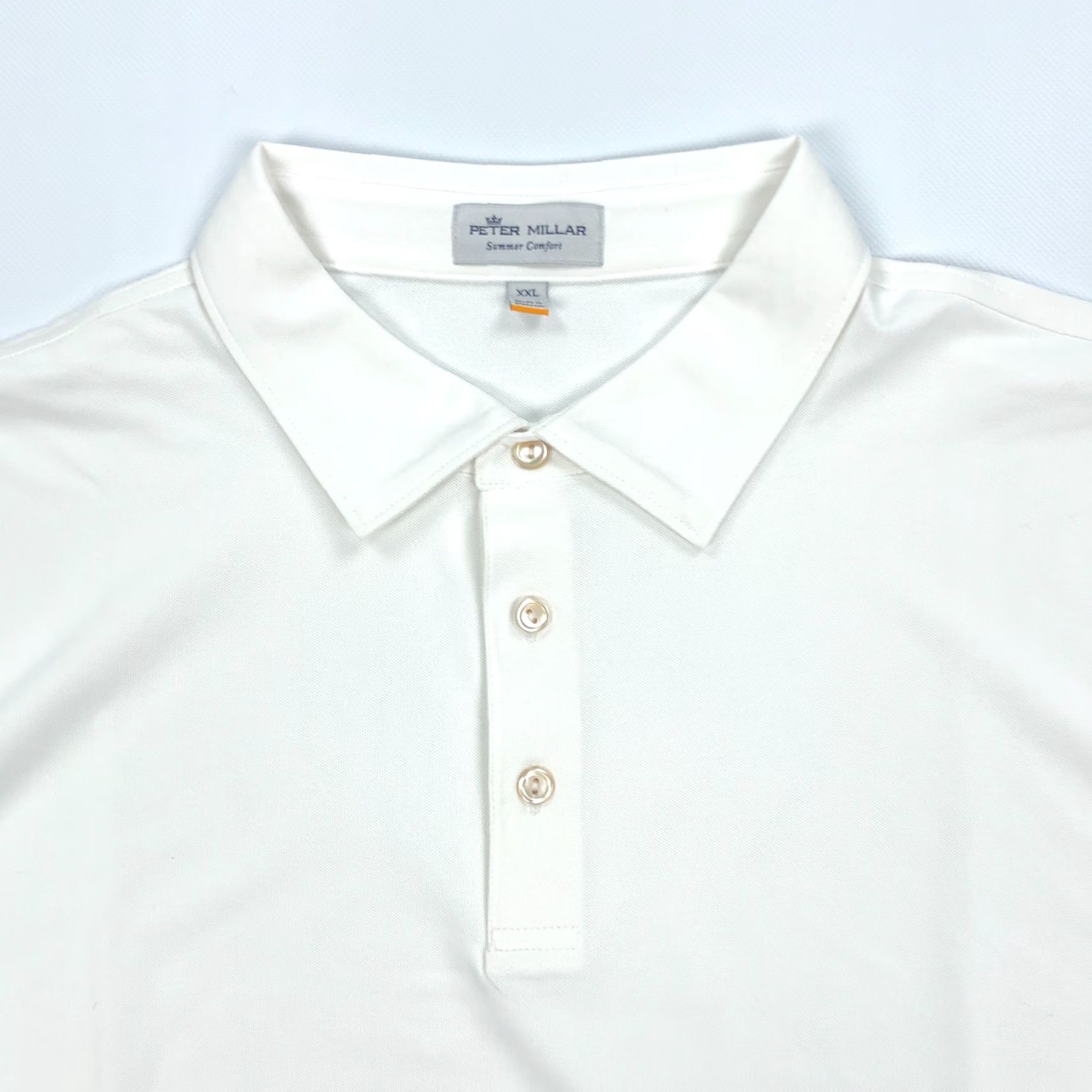 Peter Millar Peter Millar Polo Shirt Men 2XL White Summer Comfort Golf Sports Crown Sport Short Sleeve Polyester Spandex Size US XXL / EU 58 / 5 - 3 Thumbnail