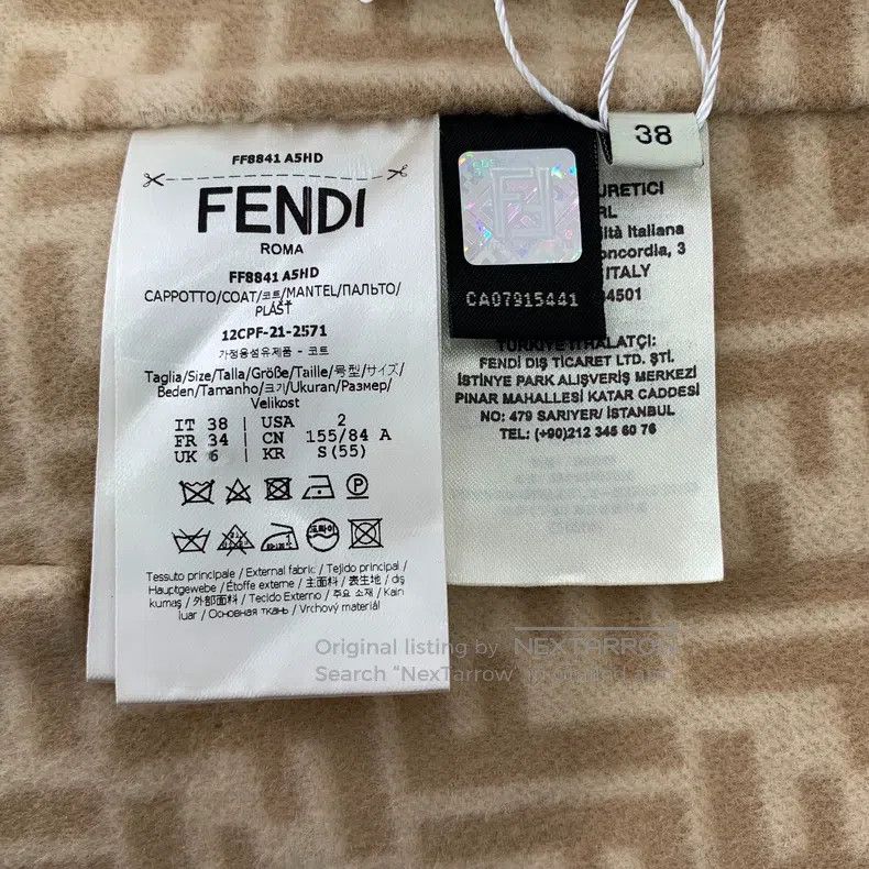 Fendi Fendi Wool collar double-breasted coat Size XXS / US 00 / IT 34 - 8 Thumbnail