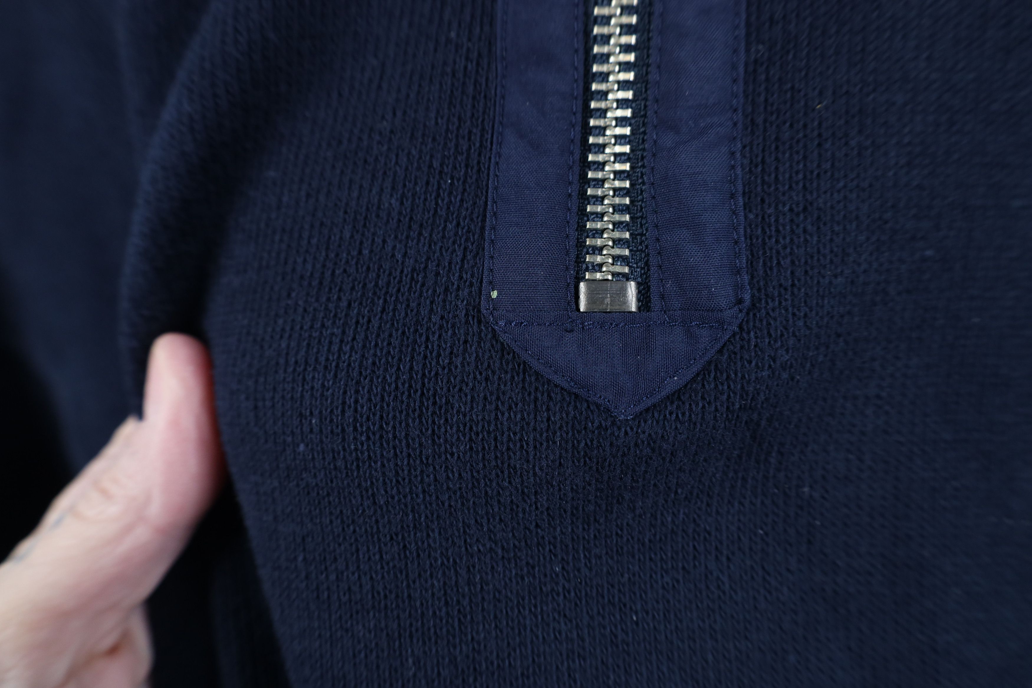 Nautica Vintage 90s Nautica Ribbed Knit 1/4 Half Zip Sweater Blue Size US M / EU 48-50 / 2 - 10 Thumbnail