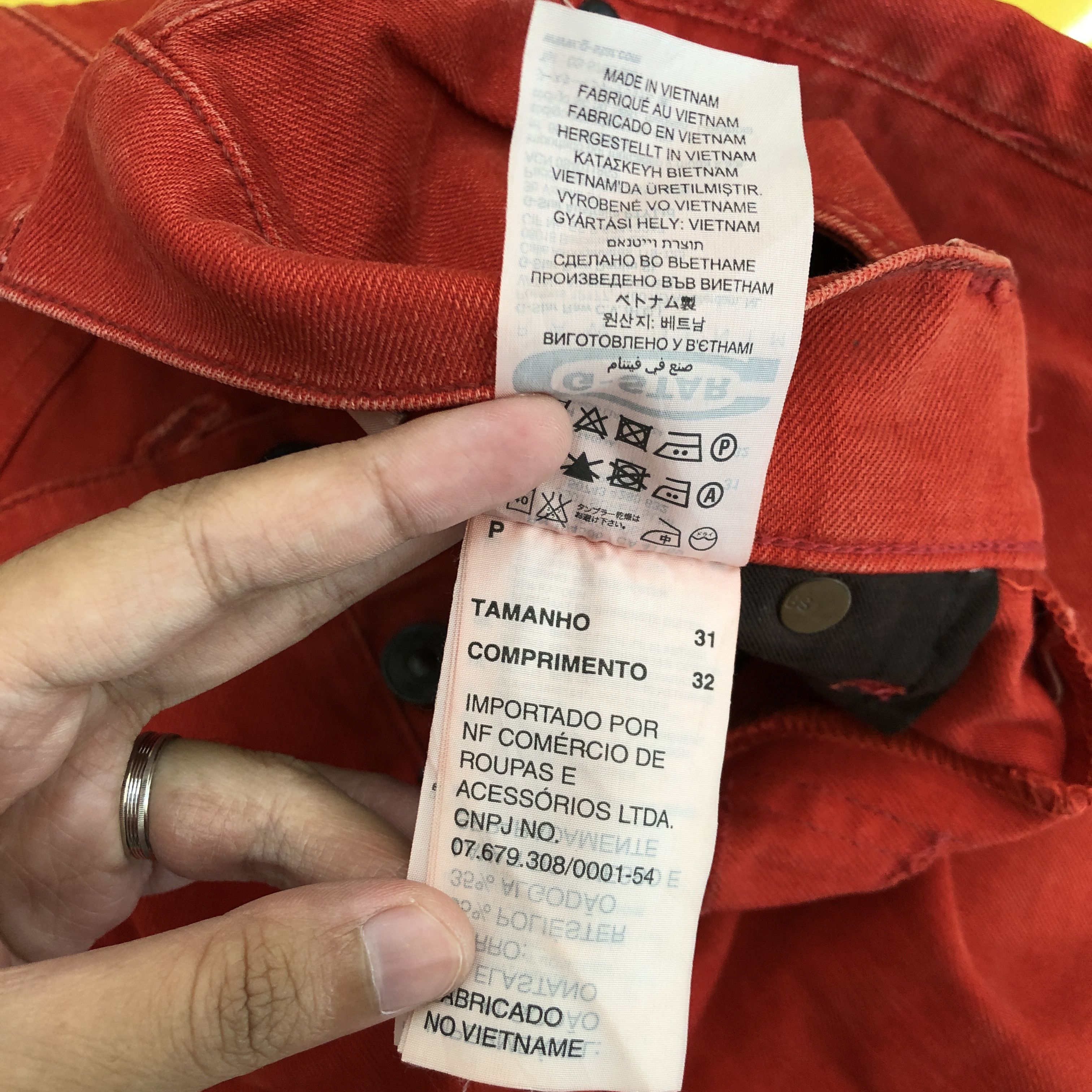 G-Star Vintage G-Star Raw Jeans Japanese Denim Red Colour Pants Size US 33 - 7 Thumbnail