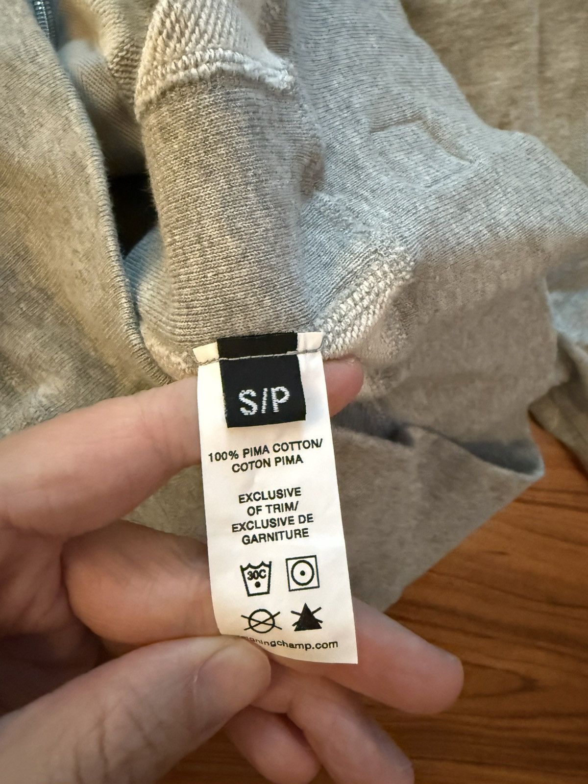 Reigning Champ Reigning Champ Grey Full Zip light weight Pima cotton S Size US S / EU 44-46 / 1 - 3 Thumbnail