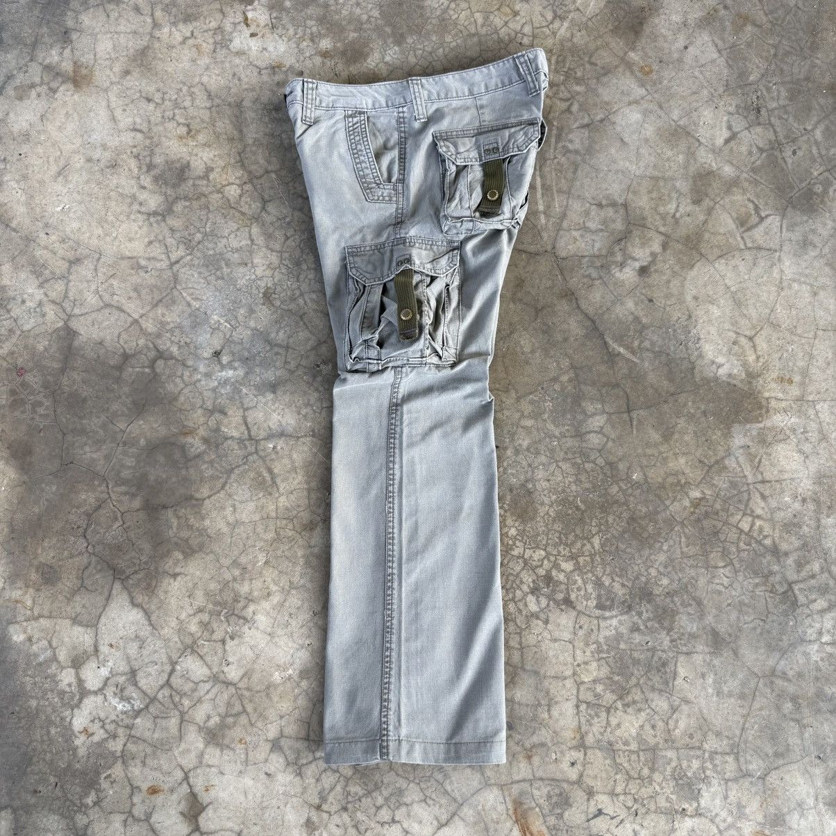 Japanese Brand W29 Vintage Made in Nippon Flare Faded Cargo Pants Size US 29 - 10 Thumbnail