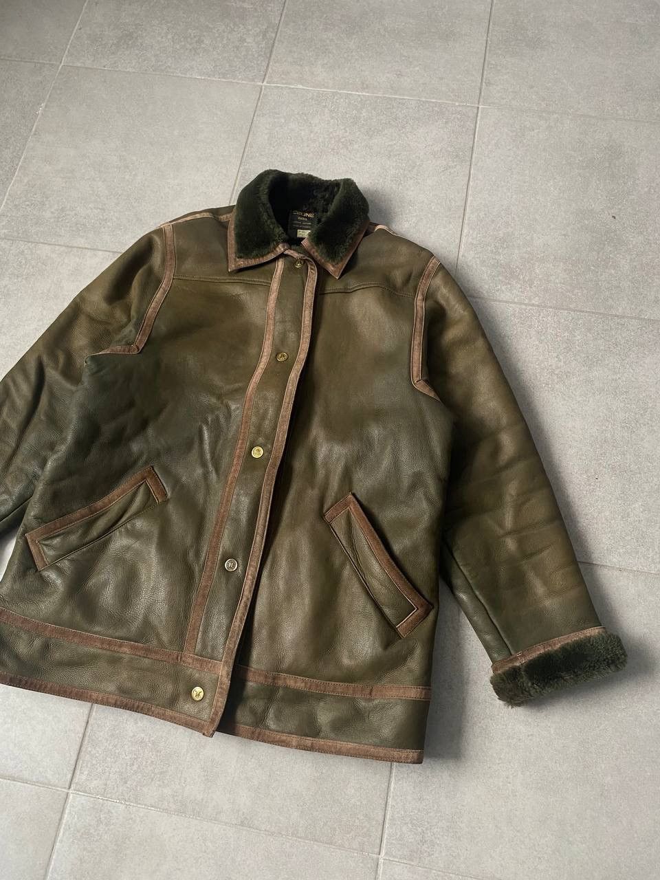 Celine Celine Vintage Shearling Jacket Made in France 80s Rare sz L Size US L / EU 52-54 / 3 - 4 Thumbnail